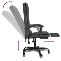 Produktbild för Kontorsstol med massage svart konstläder