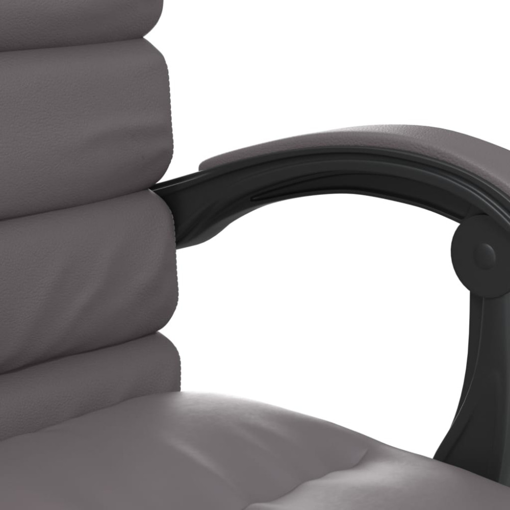 Produktbild för Kontorsstol med massage grå konstläder