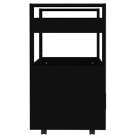 Produktbild för Köksvagn svart 60x45x80 cm konstruerat trä