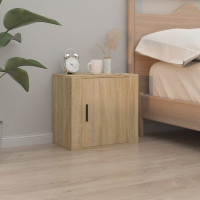 Produktbild för Väggmonterat sängbord sonoma-ek 50x30x47 cm