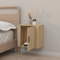Produktbild för Väggmonterat sängbord sonoma-ek 50x30x47 cm
