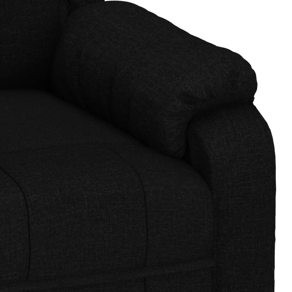 Produktbild för Reclinerfåtölj svart tyg