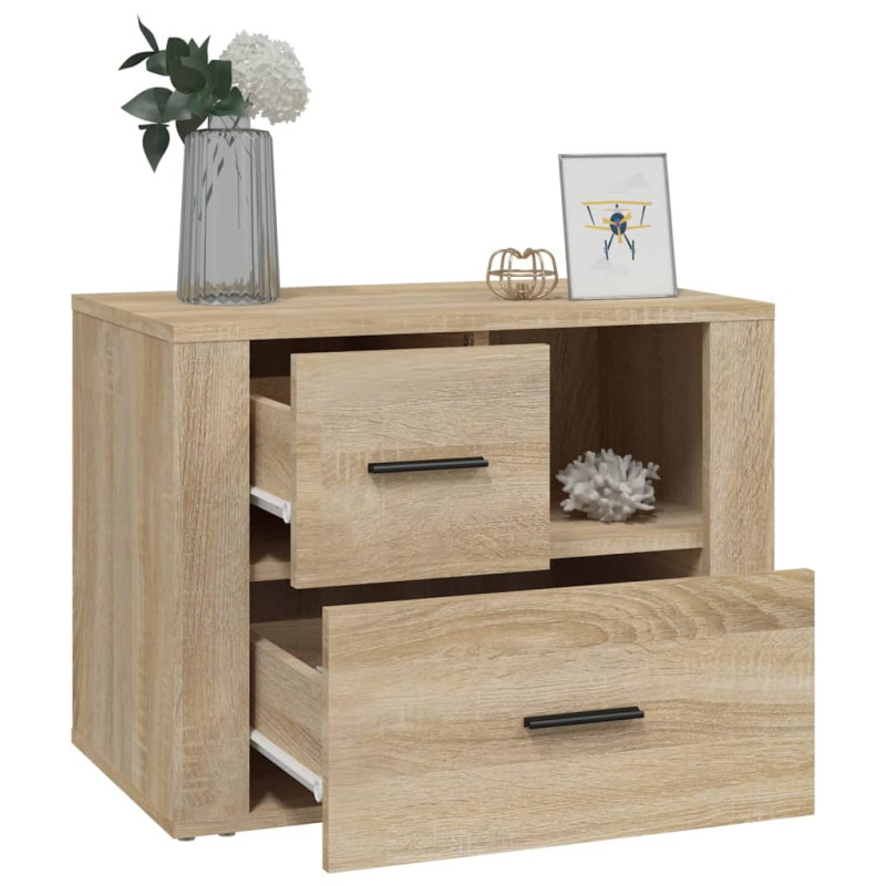 Produktbild för Sängbord sonoma-ek 60x36x45 cm konstruerat trä