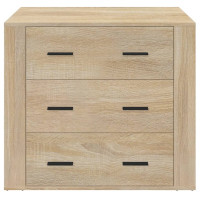 Produktbild för Skänk sonoma-ek 80x33x70 cm konstruerat trä