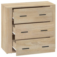 Produktbild för Skänk sonoma-ek 80x33x70 cm konstruerat trä