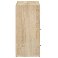 Produktbild för Skänk sonoma-ek 80x33x70 cm konstruerat trä