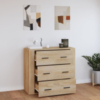 Produktbild för Skänk sonoma-ek 80x33x70 cm konstruerat trä