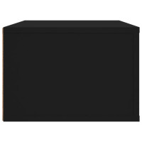 Produktbild för Väggmonterad tv-bänk svart 80x36x25 cm konstruerat trä