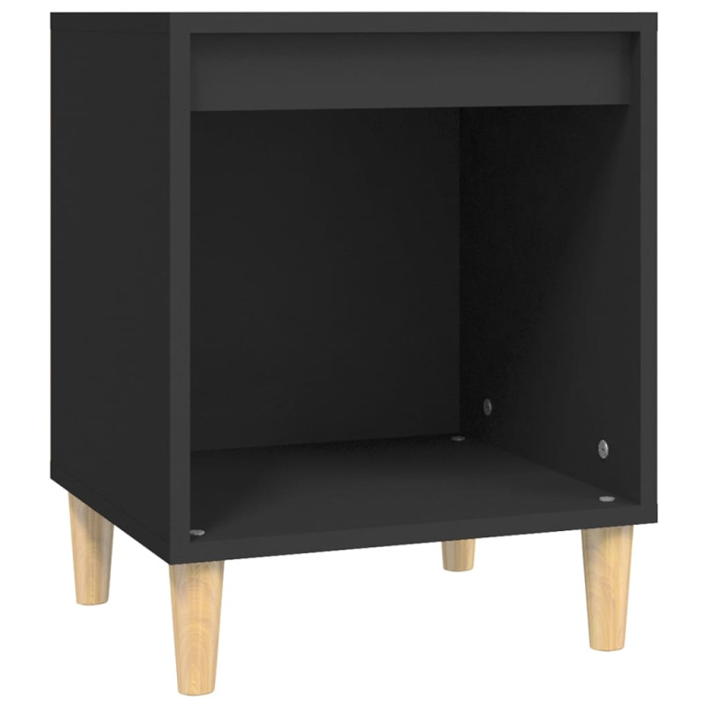 Produktbild för Sängbord svart 40x35x50 cm konstruerat trä