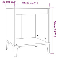 Miniatyr av produktbild för Sängbord vit 40x35x50 cm