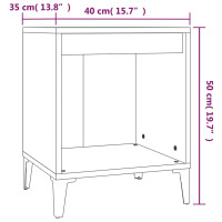 Miniatyr av produktbild för Sängbord 2 st betonggrå 40x35x50 cm