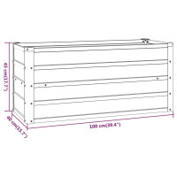 Produktbild för Odlingslåda rostig 100x40x45 cm rosttrögt stål