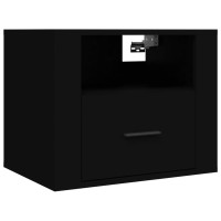 Miniatyr av produktbild för Väggmonterade sängbord svart 50x36x40 cm