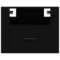 Miniatyr av produktbild för Väggmonterade sängbord svart 50x36x40 cm