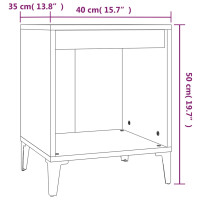 Miniatyr av produktbild för Sängbord 2 st brun ek 40x35x50 cm