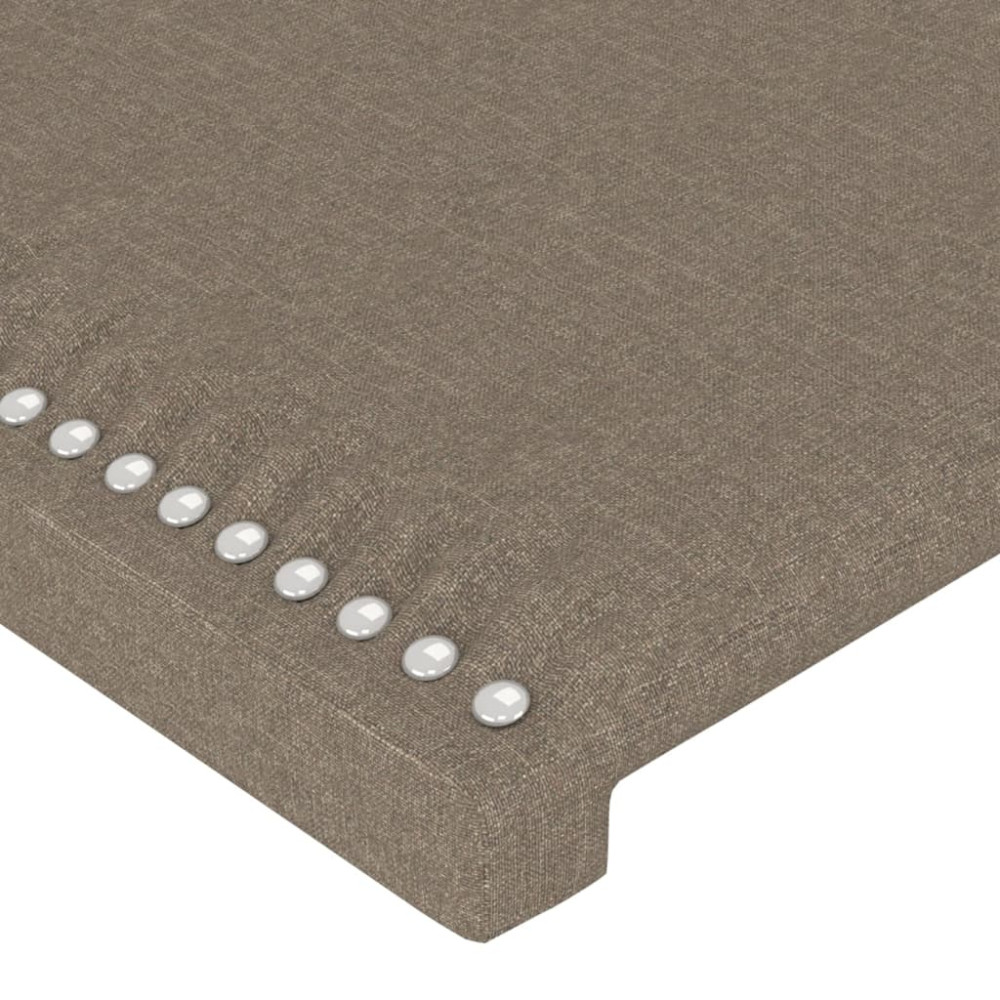 Produktbild för Sänggavel med kanter taupe 183x23x78/88 cm tyg
