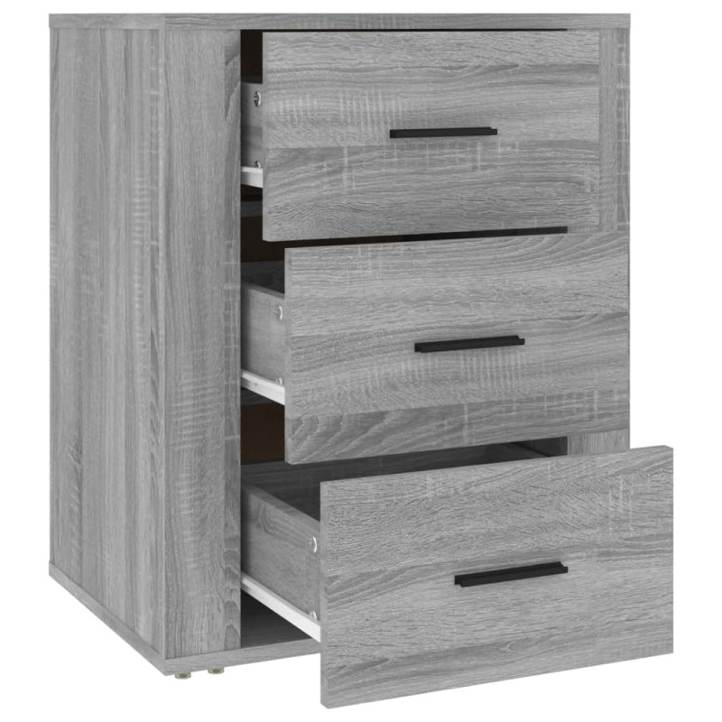Produktbild för Sängbord Grå Sonoma 50x36x60 cm konstruerat trä