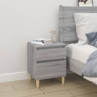 Produktbild för Sängbord grå sonoma 40x35x50 cm