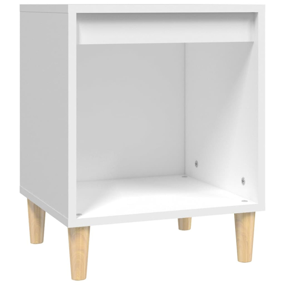 Produktbild för Sängbord vit 40x35x50 cm konstruerat trä
