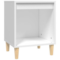 Produktbild för Sängbord vit 40x35x50 cm konstruerat trä