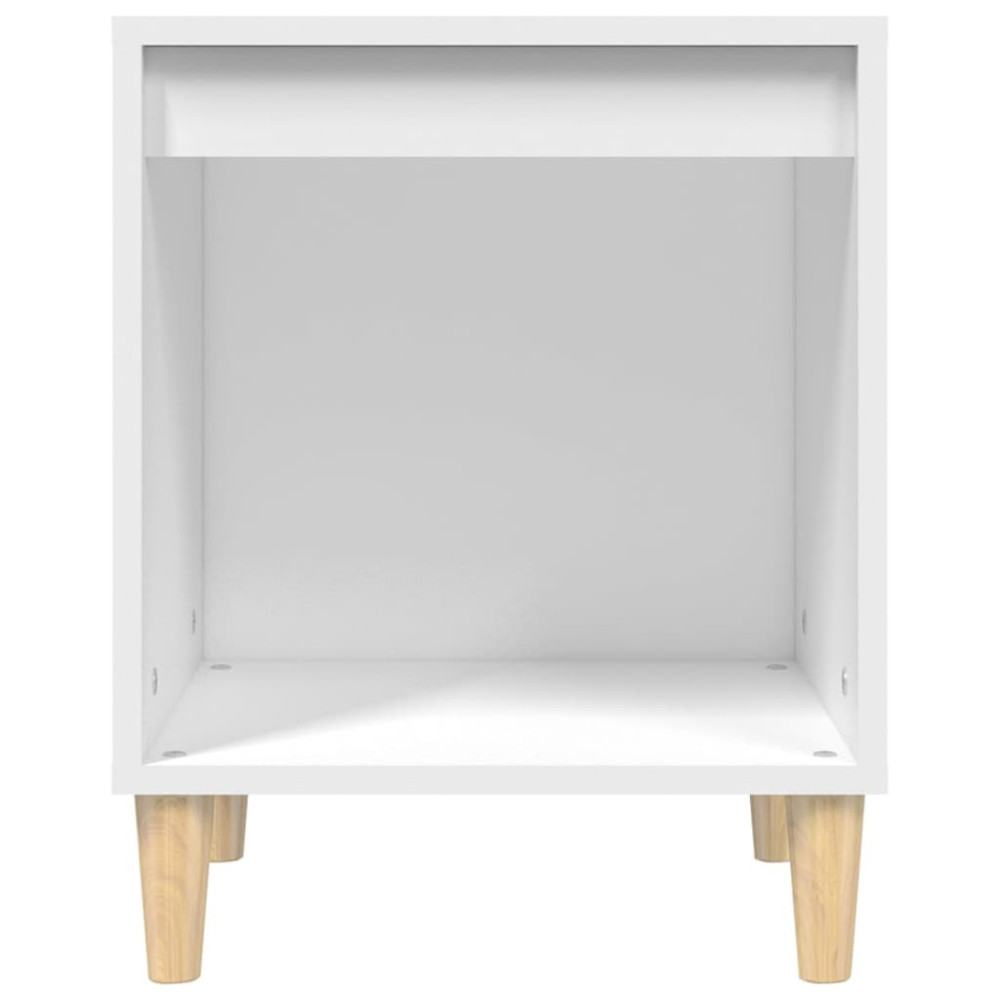 Produktbild för Sängbord vit 40x35x50 cm konstruerat trä
