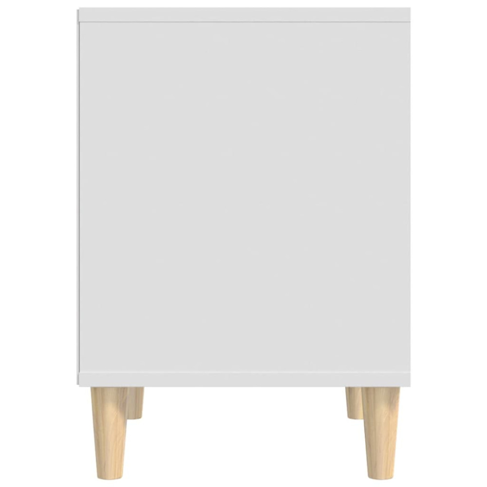 Produktbild för Sängbord vit 40x35x50 cm konstruerat trä