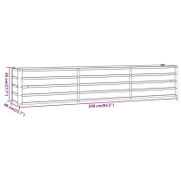 Produktbild för Odlingslåda rostig 240x40x45 cm rosttrögt stål