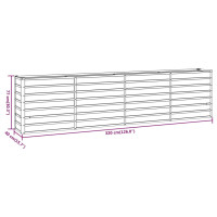 Produktbild för Odlingslåda rostig 320x40x77 cm rosttrögt stål