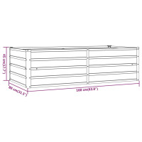 Produktbild för Odlingslåda rostig 160x80x45 cm rosttrögt stål