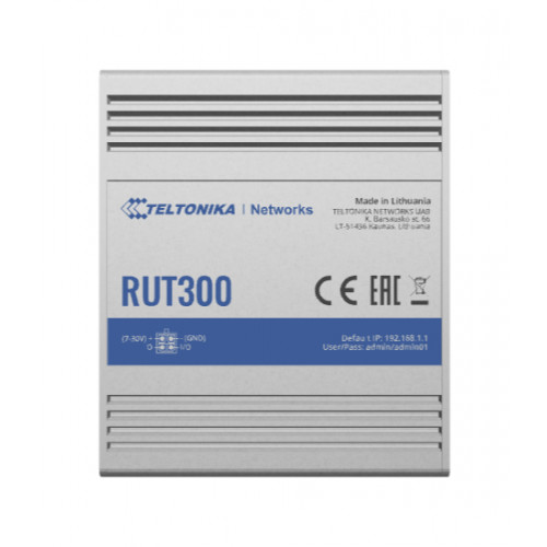 Teltonika Teltonika RUT300 kabelansluten router Snabb Ethernet Blå, Metallisk