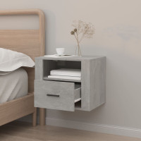 Produktbild för Väggmonterade sängbord Betonggrå 50x36x40 cm