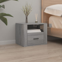 Produktbild för Väggmonterade sängbord 2 st grå sonoma 50x36x40 cm