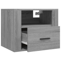 Produktbild för Väggmonterade sängbord 2 st grå sonoma 50x36x40 cm