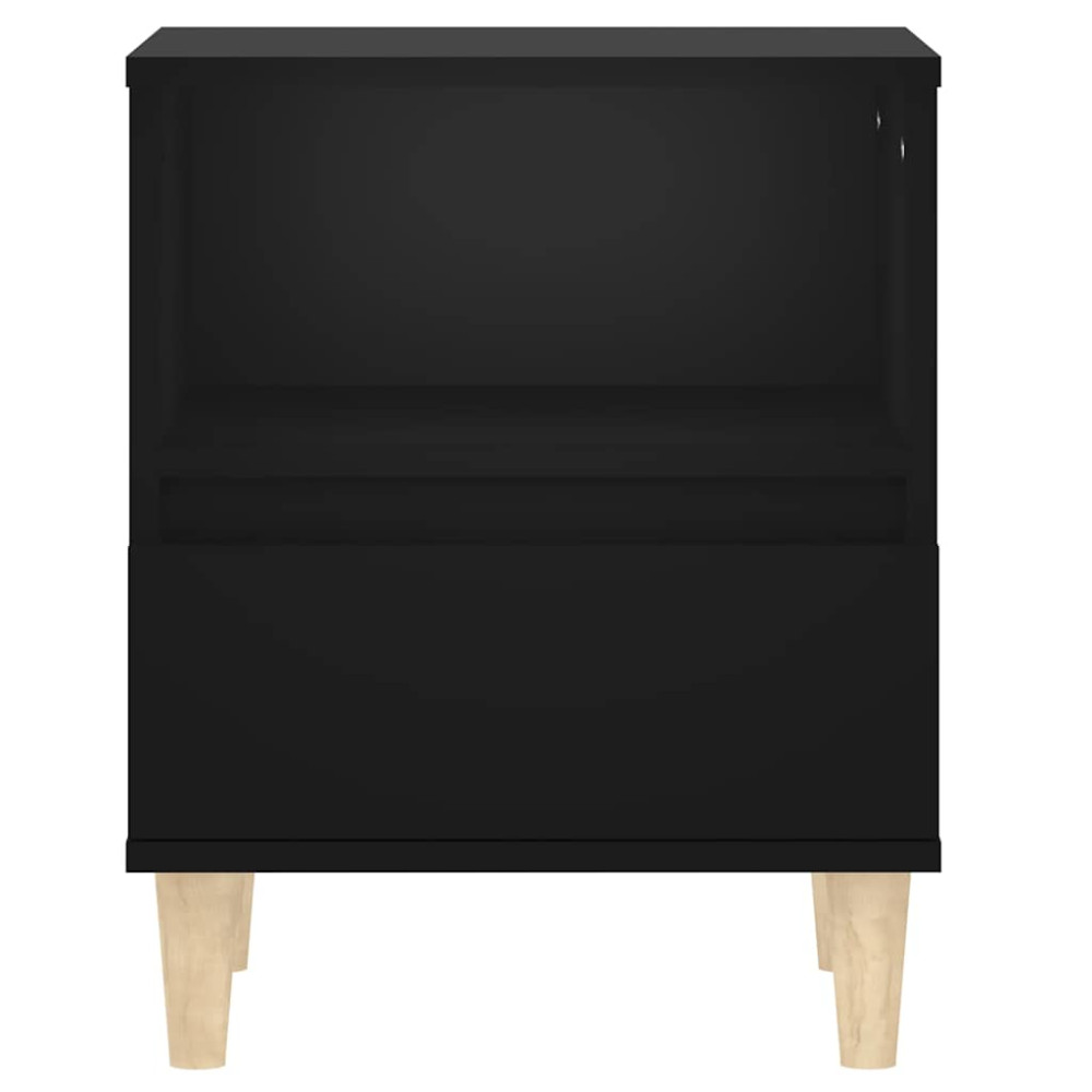 Produktbild för Sängbord svart 40x35x50 cm