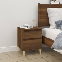 Produktbild för Sängbord brun ek 40x35x50 cm