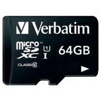 Miniatyr av produktbild för Minneskort VERBATIM Micro SDXC 64GB CL10