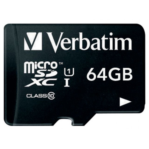 VERBATIM Minneskort VERBATIM Micro SDXC 64GB CL10