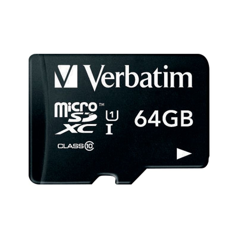 Produktbild för Minneskort VERBATIM Micro SDXC 64GB CL10