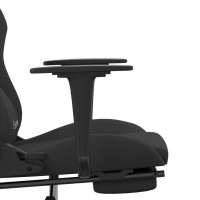 Produktbild för Gamingstol med fotstöd svart tyg