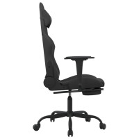 Produktbild för Gamingstol med fotstöd svart tyg