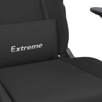 Produktbild för Gamingstol med fotstöd svart tyg