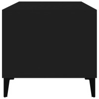 Miniatyr av produktbild för Soffbord svart 90x49x45 cm konstruerat trä