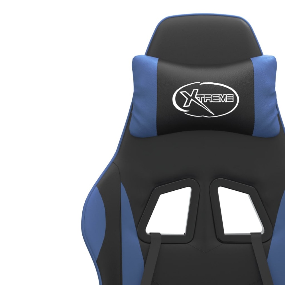 Produktbild för Gamingstol svart och blå konstläder