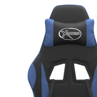 Produktbild för Gamingstol svart och blå konstläder