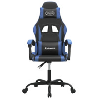 Produktbild för Gamingstol svart och blå konstläder