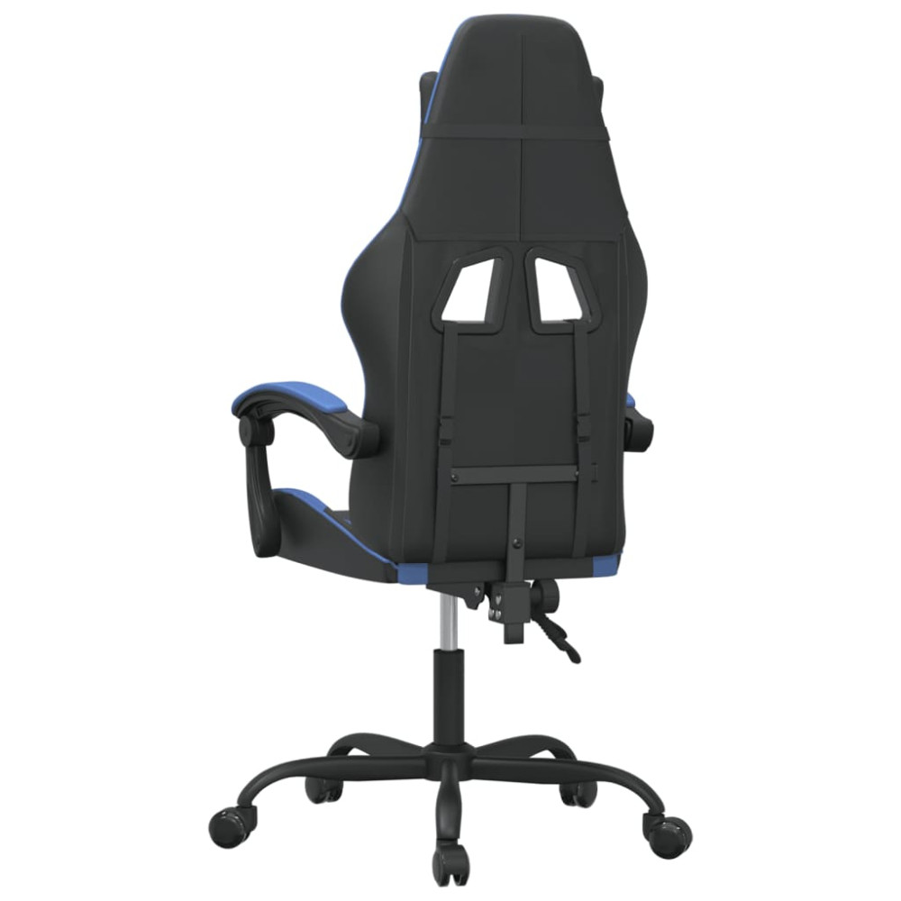 Produktbild för Gamingstol svart och blå konstläder