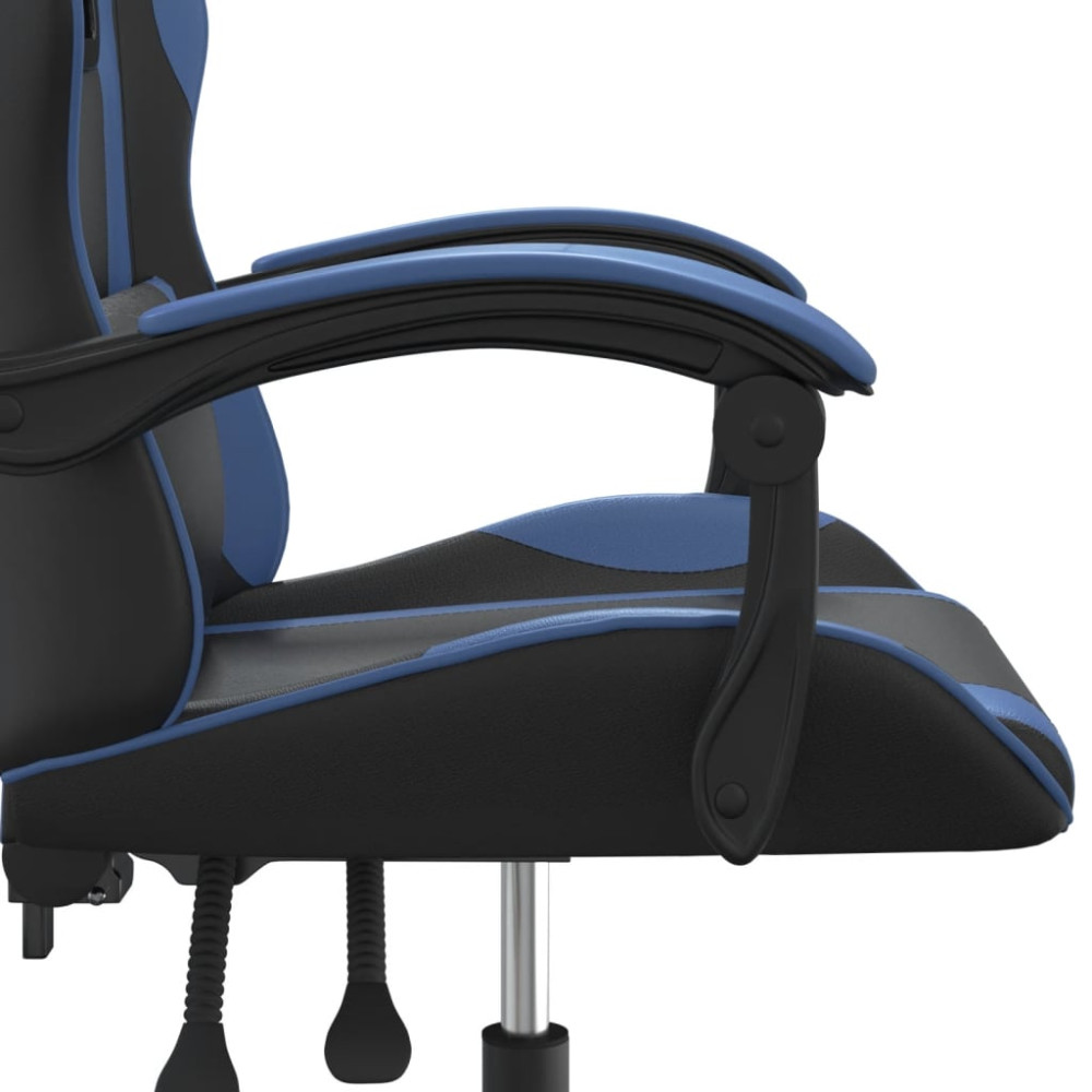 Produktbild för Gamingstol svart och blå konstläder