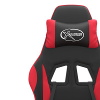 Produktbild för Gamingstol svart och röd konstläder