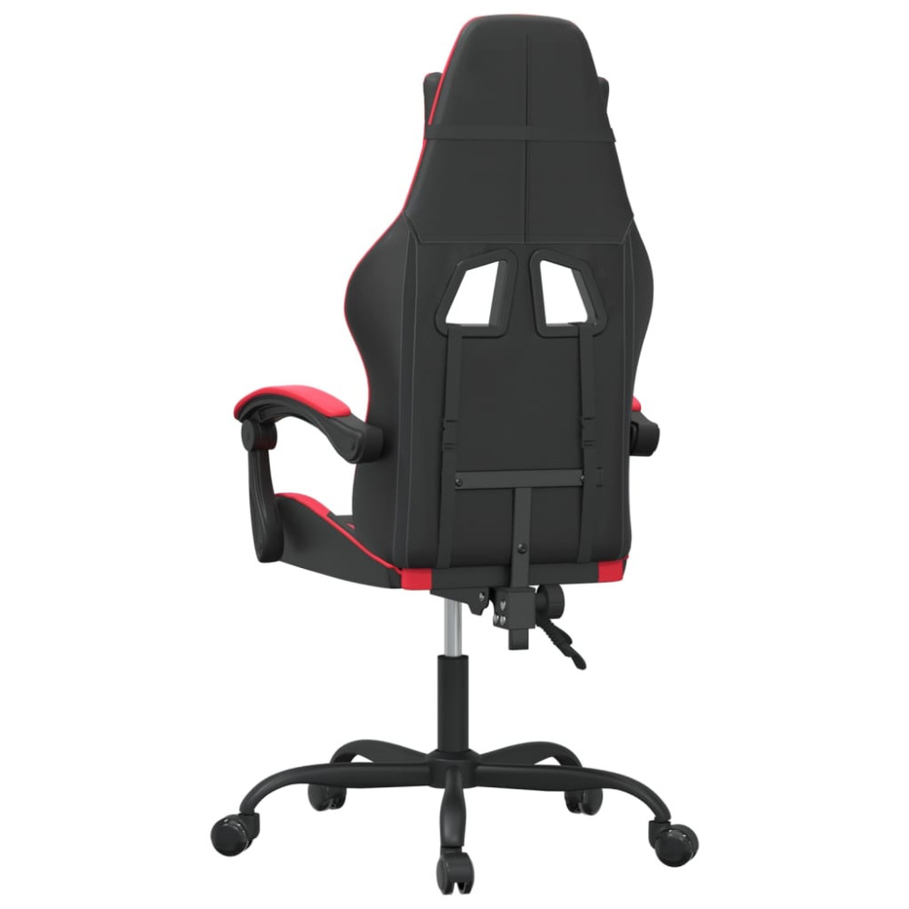 Produktbild för Gamingstol svart och röd konstläder