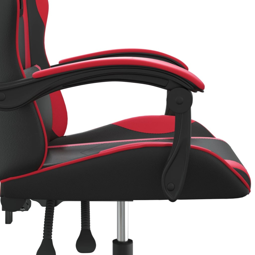 Produktbild för Gamingstol svart och röd konstläder